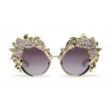 Dolce & Gabbana - Sunglasses in Metal Embroidery Ortensia - Gold and Embroidery Ortensia - Dolce & Gabbana Eyewear