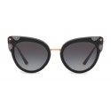 Dolce & Gabbana - Cat-Eye Sunglasses in Acetate with Metallic Details - Black - Dolce & Gabbana Eyewear