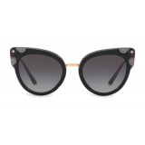 Dolce & Gabbana - Cat-Eye Sunglasses in Acetate with Metallic Details - Black - Dolce & Gabbana Eyewear