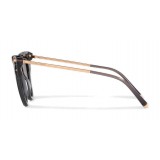 Dolce & Gabbana - Cat-Eye Sunglasses in Acetate with Metallic Details - Black - Dolce & Gabbana Eyewear