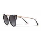 Dolce & Gabbana - Cat-Eye Sunglasses in Acetate with Metallic Details - Black - Dolce & Gabbana Eyewear