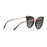 Dolce & Gabbana - Cat-Eye Sunglasses in Acetate with Metallic Details - Black - Dolce & Gabbana Eyewear