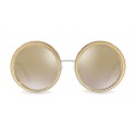 Dolce & Gabbana - Copper Silver Round Sunglasses - Polished Silver - Dolce & Gabbana Eyewear