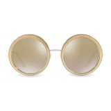 Dolce & Gabbana - Copper Silver Round Sunglasses - Polished Silver - Dolce & Gabbana Eyewear