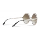 Dolce & Gabbana - Copper Silver Round Sunglasses - Polished Silver - Dolce & Gabbana Eyewear