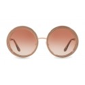 Dolce & Gabbana - Occhiali da Sole Rotondo Argento Ramato - Oro Rosa Lucido - Dolce & Gabbana Eyewear