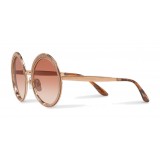 Dolce & Gabbana - Copper Silver Round Sunglasses - Polished Rose Gold - Dolce & Gabbana Eyewear