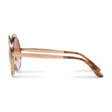 Dolce & Gabbana - Occhiali da Sole Rotondo Argento Ramato - Oro Rosa Lucido - Dolce & Gabbana Eyewear