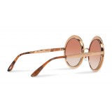 Dolce & Gabbana - Occhiali da Sole Rotondo Argento Ramato - Oro Rosa Lucido - Dolce & Gabbana Eyewear