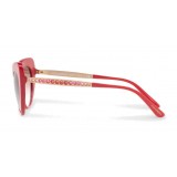 Dolce & Gabbana - Occhiali da Sole Occhiali da Sole Cat-Eye con Cristalli - Fucsia - Dolce & Gabbana Eyewear