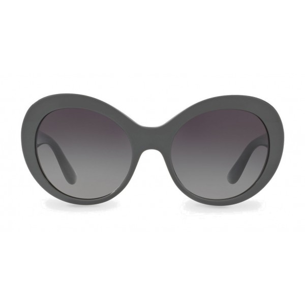 Dolce & Gabbana - Round Sunglasses in Acetate - Gray - Dolce & Gabbana Eyewear