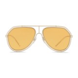 Dolce & Gabbana - Pilot Sunglasses with Metallic Profile - Light Shiny Gold - Dolce & Gabbana Eyewear