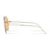 Dolce & Gabbana - Pilot Sunglasses with Metallic Profile - Light Shiny Gold - Dolce & Gabbana Eyewear