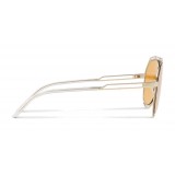 Dolce & Gabbana - Pilot Sunglasses with Metallic Profile - Light Shiny Gold - Dolce & Gabbana Eyewear