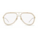 Dolce & Gabbana - Occhiale da Sole Pilot con Profilo Metallico - Oro Chiaro Lucido Trasparente - Dolce & Gabbana Eyewear