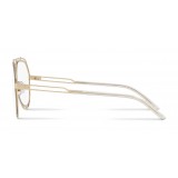 Dolce & Gabbana - Pilot Sunglasses with Metallic Profile - Shiny Light Gold Transparent - Dolce & Gabbana Eyewear