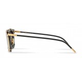 Dolce & Gabbana - Occhiale da Sole Panthos con Struttura in Metallo - Nero e Oro Lucido - Dolce & Gabbana Eyewear