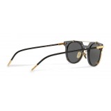 Dolce & Gabbana - Panthos Sunglasses with Metal Structure - Black and Shiny Gold - Dolce & Gabbana Eyewear