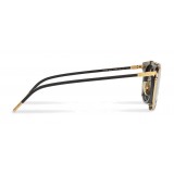 Dolce & Gabbana - Panthos Sunglasses with Metal Structure - Black and Shiny Gold - Dolce & Gabbana Eyewear