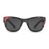 Dolce & Gabbana - Occhiale da Sole Squadrato in Acetato Stampa Graffiti - Nero - Dolce & Gabbana Eyewear