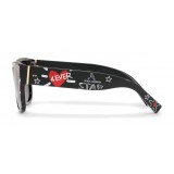 Dolce & Gabbana - Square Sunglasses in Acetate Print Graffiti - Black - Dolce & Gabbana Eyewear