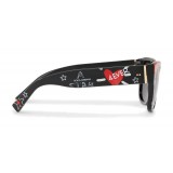 Dolce & Gabbana - Occhiale da Sole Squadrato in Acetato Stampa Graffiti - Nero - Dolce & Gabbana Eyewear