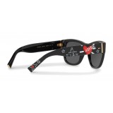 Dolce & Gabbana - Occhiale da Sole Squadrato in Acetato Stampa Graffiti - Nero - Dolce & Gabbana Eyewear