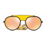 Dolce & Gabbana - Sunglasses in Metal with Fabric Band - Yellow - Dolce & Gabbana Eyewear