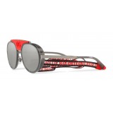 Dolce & Gabbana - Occhiale da Sole in Metallo con Banda in Tessuto - Rosso - Dolce & Gabbana Eyewear