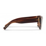 Dolce & Gabbana - Square Sunglasses in Acetate - Brown Striped - Dolce & Gabbana Eyewear