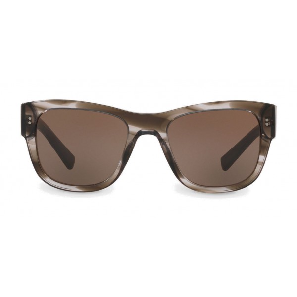 Dolce & Gabbana - Square Sunglasses in Acetate - Grey Striped - Dolce & Gabbana Eyewear