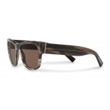 Dolce & Gabbana - Square Sunglasses in Acetate - Grey Striped - Dolce & Gabbana Eyewear