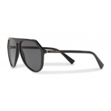 Dolce & Gabbana - Pilot Acetate Sunglasses with Key Bridge - Black - Dolce & Gabbana Eyewear