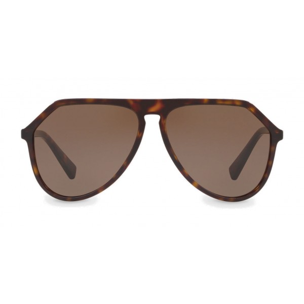 Dolce & Gabbana - Pilot Acetate Sunglasses with Key Bridge - Havana - Dolce & Gabbana Eyewear