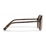 Dolce & Gabbana - Pilot Acetate Sunglasses with Key Bridge - Havana - Dolce & Gabbana Eyewear