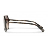 Dolce & Gabbana - Pilot Acetate Sunglasses with Key Bridge - Brown Horn Effect - Dolce & Gabbana Eyewear