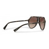 Dolce & Gabbana - Occhiale da Sole Pilot in Acetato con Ponte a Chiave - Marrone Effetto Corno - Dolce & Gabbana Eyewear