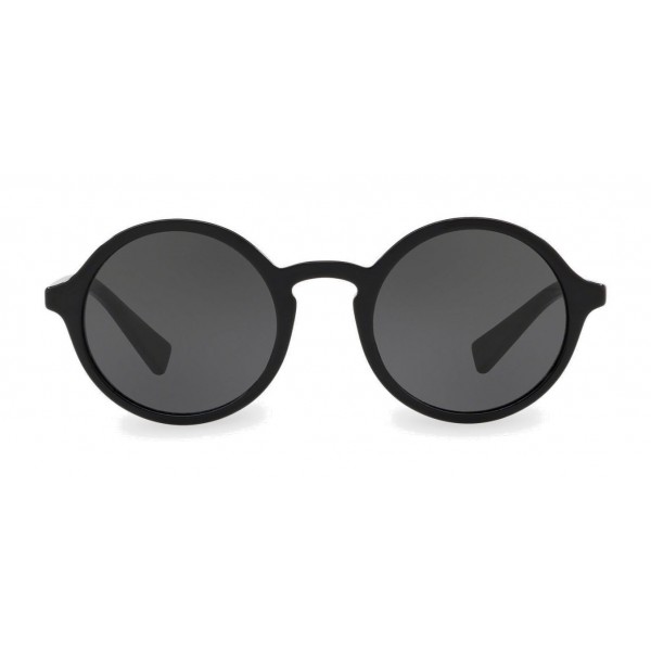 Dolce & Gabbana - Round Acetate Sunglasses with Key Bridge - Black - Dolce & Gabbana Eyewear