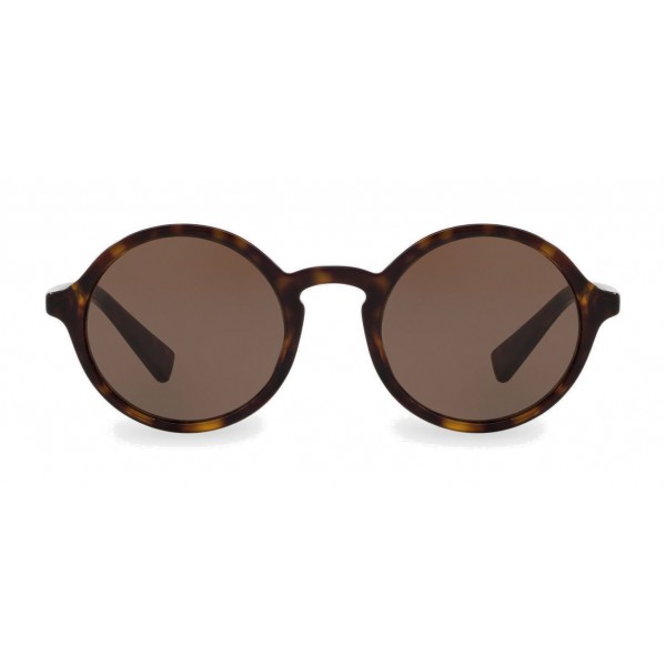 Dolce & Gabbana - Round Acetate Sunglasses with Key Bridge - Havana - Dolce & Gabbana Eyewear
