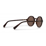 Dolce & Gabbana - Occhiale da Sole Rotondo in Acetato con Ponte a Chiave - Havana - Dolce & Gabbana Eyewear