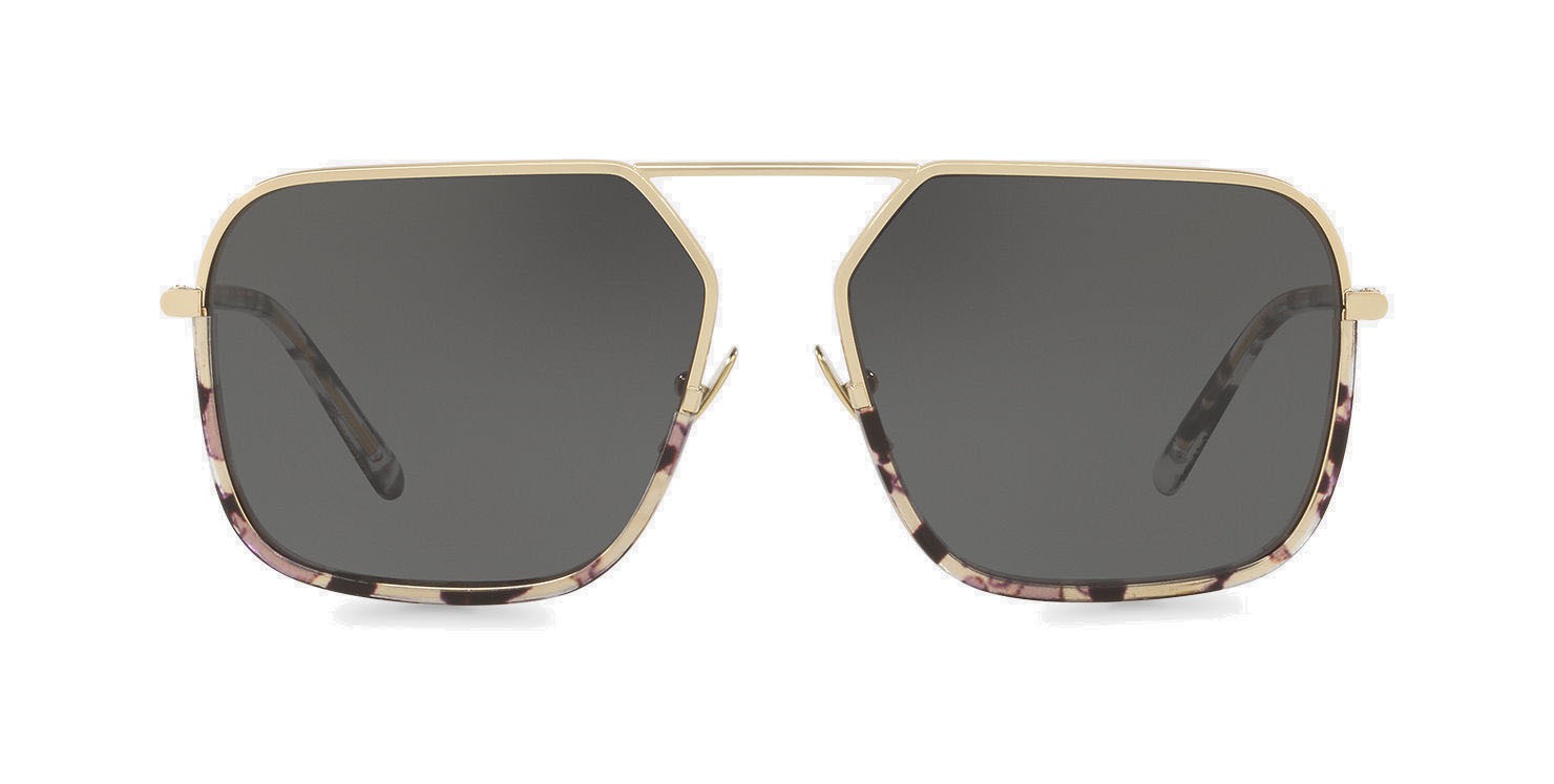 Dolce & Gabbana - Rectangular Sunglasses with Metal Bridge - Havana Gold -  Dolce & Gabbana Eyewear - Avvenice