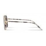 Dolce & Gabbana - Rectangular Sunglasses with Metal Bridge - Havana Gold - Dolce & Gabbana Eyewear