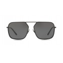 Dolce & Gabbana - Rectangular Sunglasses with Metal Bridge - Black Matt - Dolce & Gabbana Eyewear