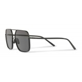 Dolce & Gabbana - Occhiale da Sole Rettangolare con Ponte in Metallo - Nero Opaco - Dolce & Gabbana Eyewear