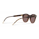 Dolce & Gabbana - Panthos Sunglasses with Keyhole Bridge - Havana Transparent Brown - Dolce & Gabbana Eyewear