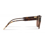 Dolce & Gabbana - Panthos Sunglasses with Keyhole Bridge - Havana Transparent Brown - Dolce & Gabbana Eyewear