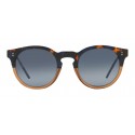 Dolce & Gabbana - Panthos Sunglasses with Keyhole Bridge - Blue Havana and Brown - Dolce & Gabbana Eyewear