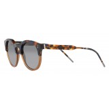 Dolce & Gabbana - Panthos Sunglasses with Keyhole Bridge - Blue Havana and Brown - Dolce & Gabbana Eyewear