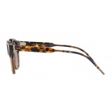 Dolce & Gabbana - Panthos Sunglasses with Keyhole Bridge - Blue Havana and Brown - Dolce & Gabbana Eyewear