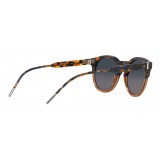 Dolce & Gabbana - Panthos Sunglasses with Keyhole Bridge - Blue Havana and Brown - Dolce & Gabbana Eyewear